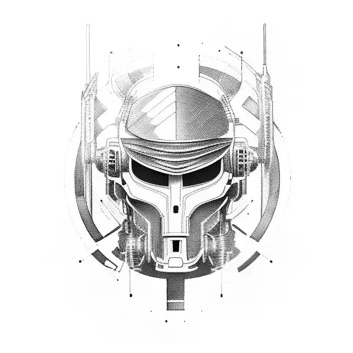 Futuristic Cyborg Samurai