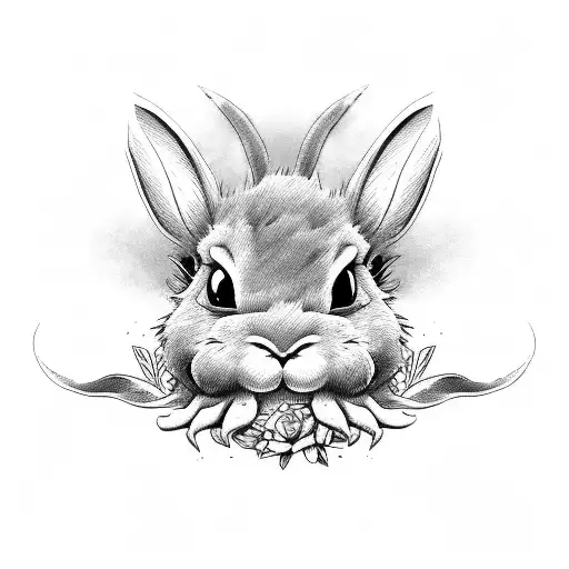 Monster Bunny With Roman Numeral 5