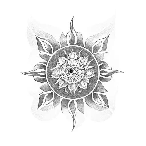 A Flower With A Sun-shaped Center Surrounded By Snake Scales