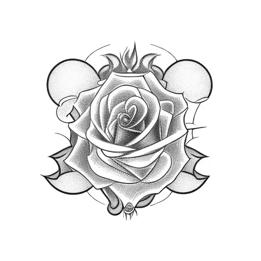 Trivial Dog With Roses