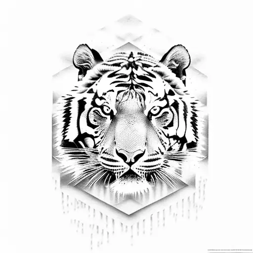 Tiger Whit Back Ground Fluid
