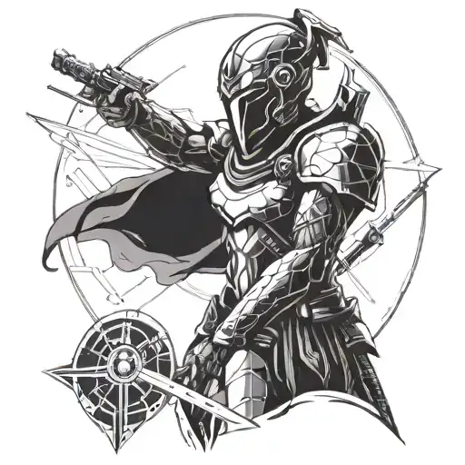 A Futuristic Warrior Symbolizing Motivation And Hope