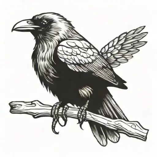 Crow Tattoo Design