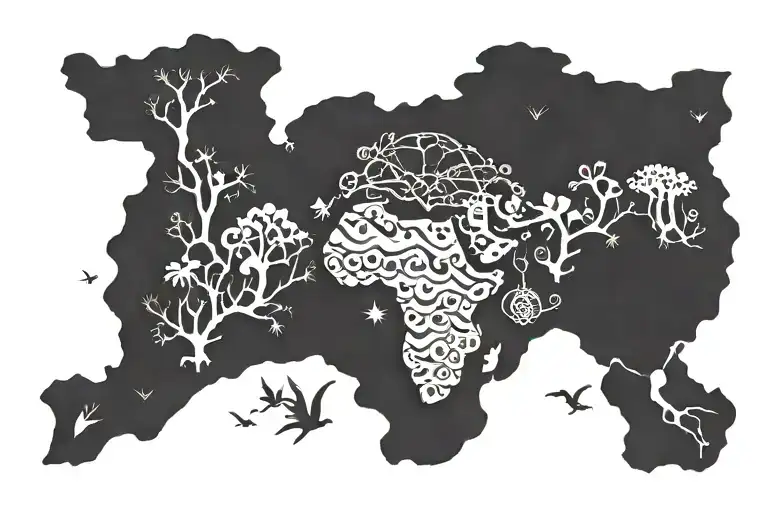 African Map Symbolizing Your Love