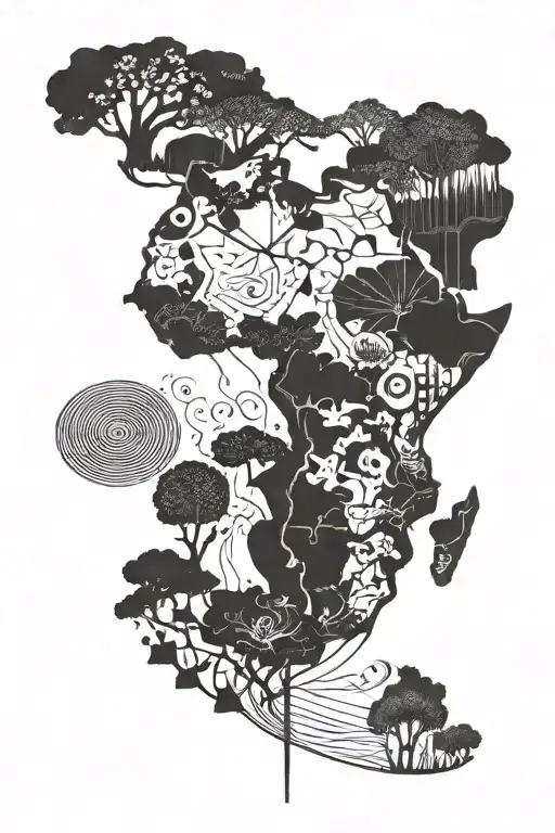 African Map Symbolizing Your Love