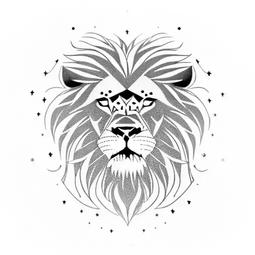 Anime-style Lion Playing A Basketball In A Galaxy