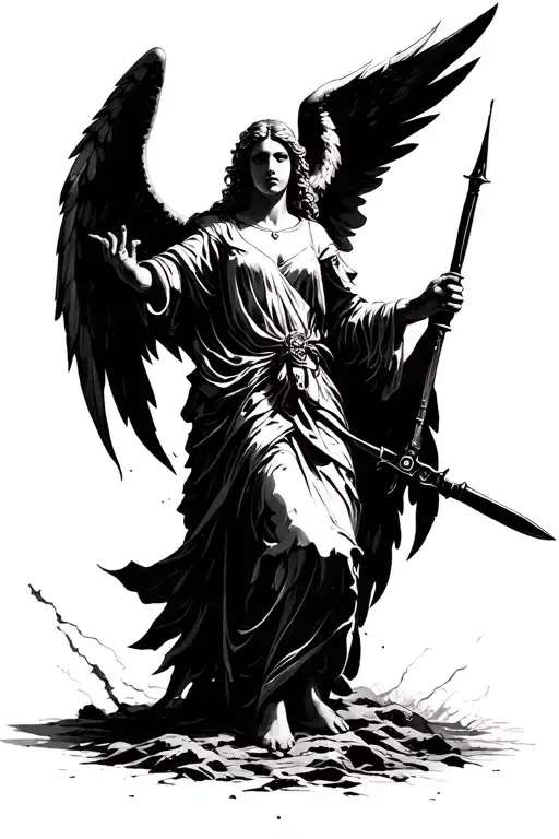 Angel In War Scene