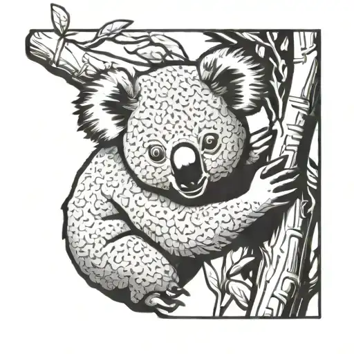 Koala Falling From A Tree