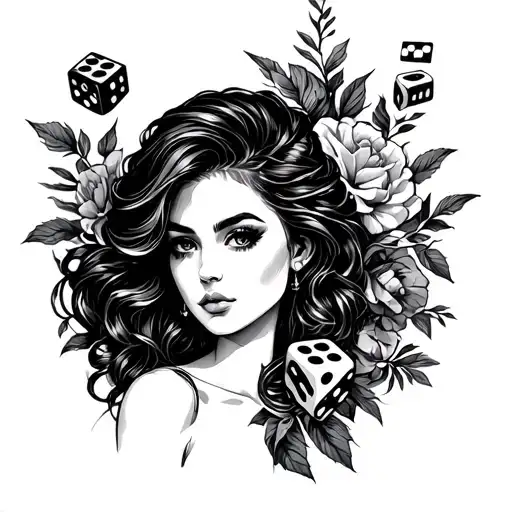 Woman And Dice