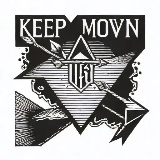 Arrow Piercing Keep Moving Forward