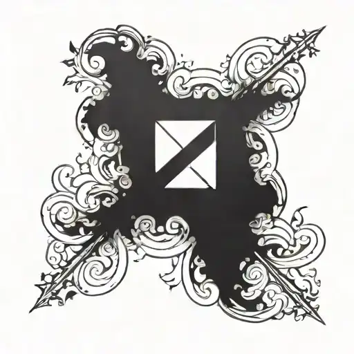 Negative Space Cross In Black Circle