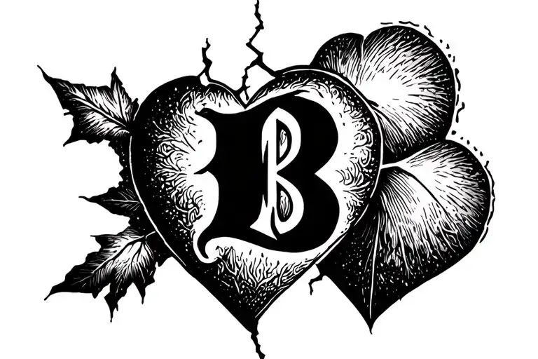 Letter B In The Broken Heart