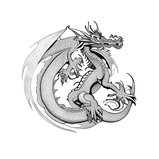 Dragon With Skies