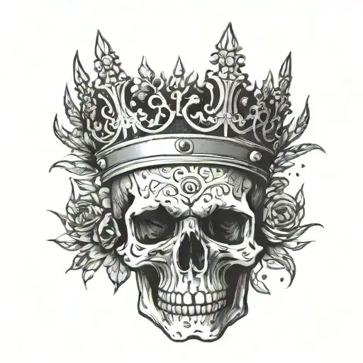 Skull Wearing A Crown