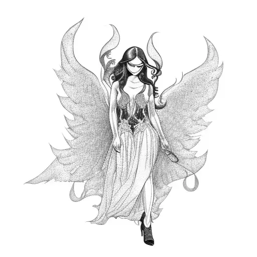 A Woman As A Dark Angel