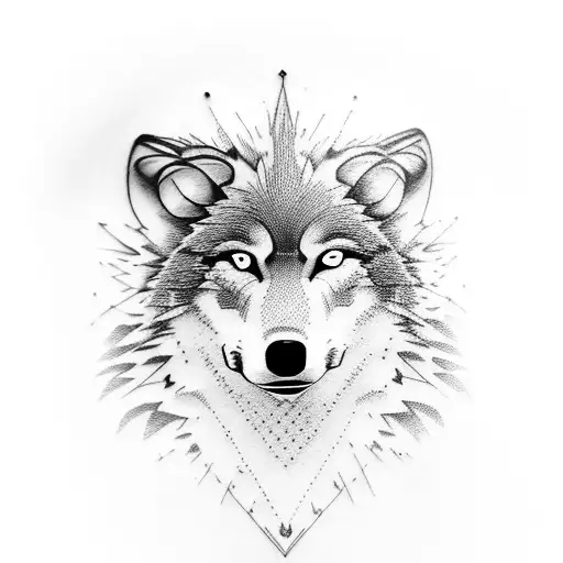 Wolf Biting Human Head