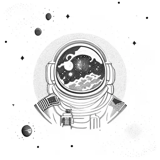 An Astronaut Exploring A Vibrant And Colorful Universe