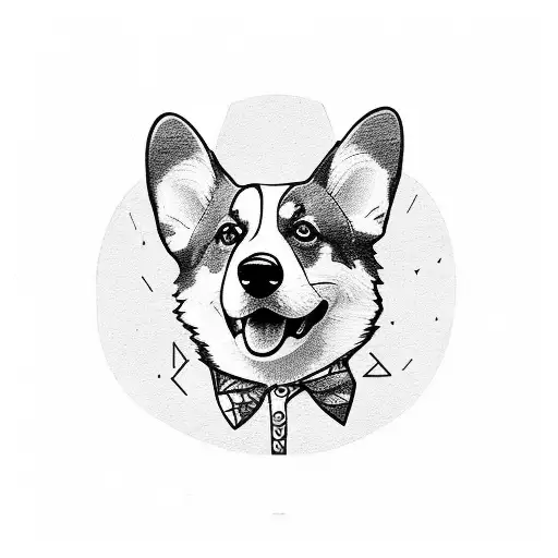 Corgi In A Forest With Alphabet S