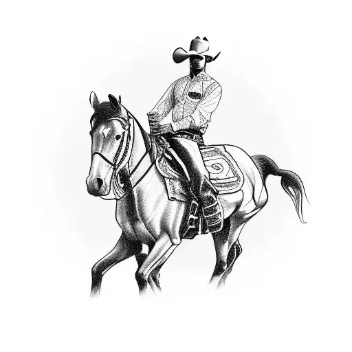 Cowboy In Horse