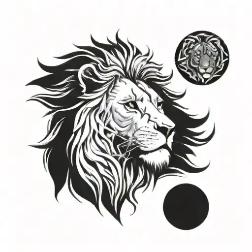 Lion Head Surrounded