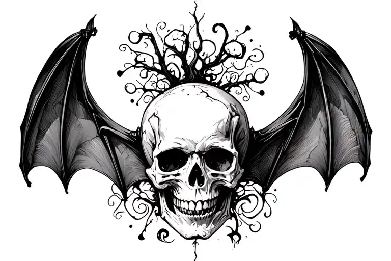 Skull And Bats