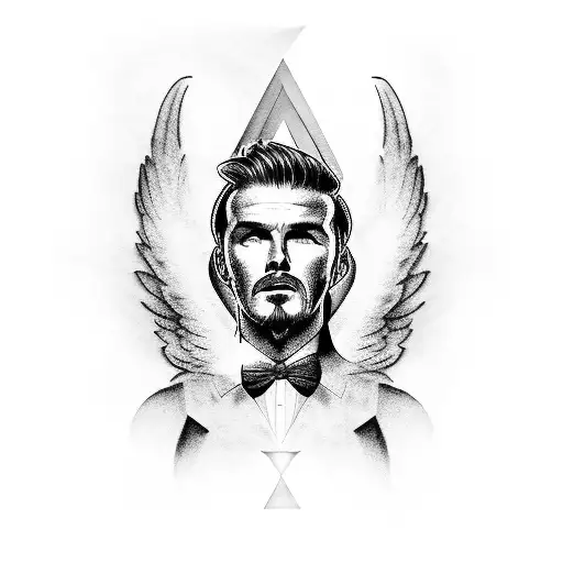 Angel Con Alas Abiertas Estilo David Beckham