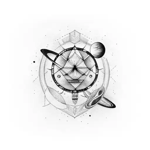 A Simple Theme Tattoo About Astronomy Or Galaxy