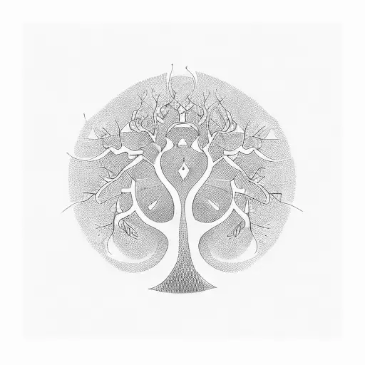 A Musical Tree With Roots In The Shape Of Musical Notes