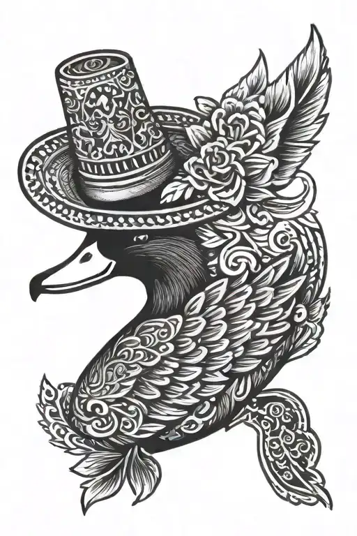 Duck With Mexican Hat