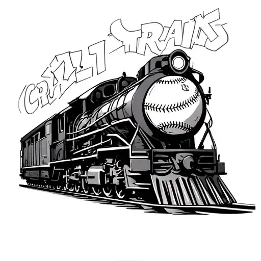 Crazy Train With A Baseball As A Headlight