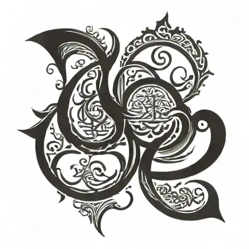Tattoo Arabic Calligraphy Caligram