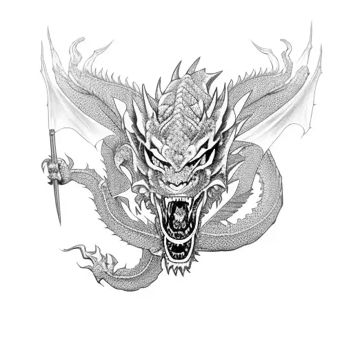 Geish Dragon Tigre Samurai