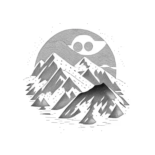 Long Spanning Mountain Range