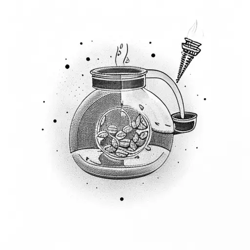 A Chemical Flask Filled With Coffee Instead Of Chemicals