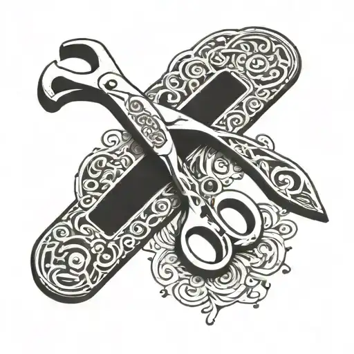 Ring Spanner And Hair Cutting Scissors 1956