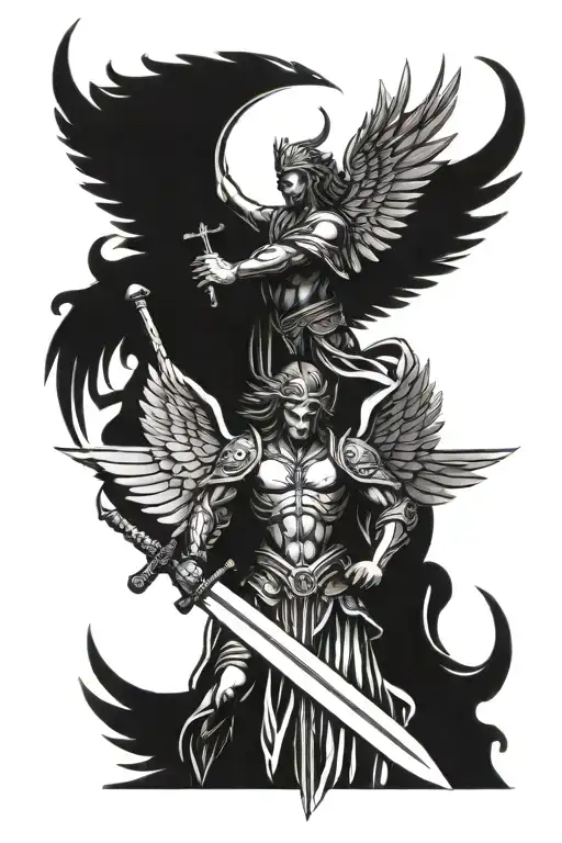 Angel Wings Sword St Michael