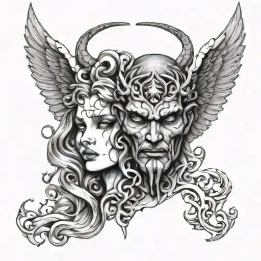 Angel And Demon Face