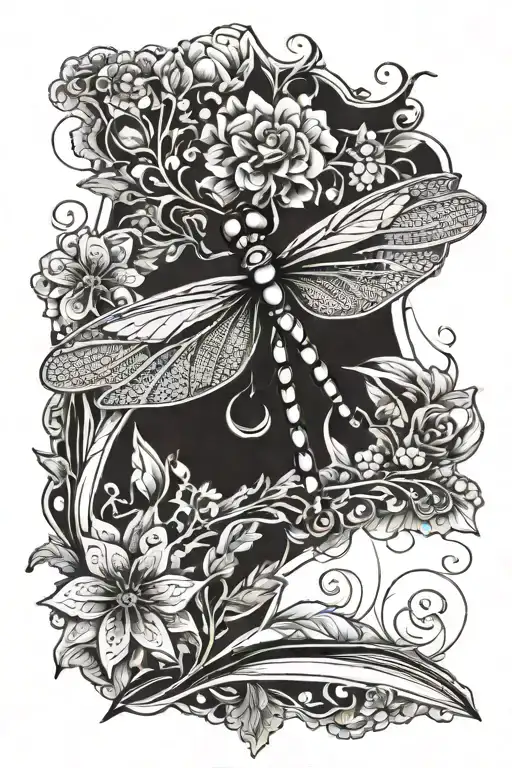 Dragonfly Made Of Diamond Shaped