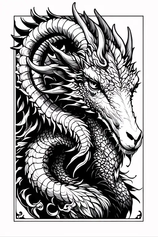 Dragon Body With Ram Sheep Head