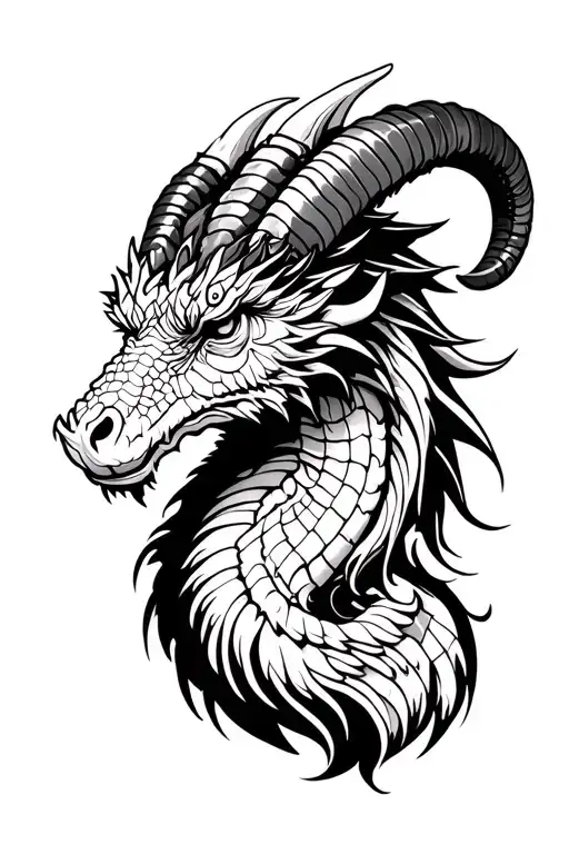 Ram Head On Dragon
