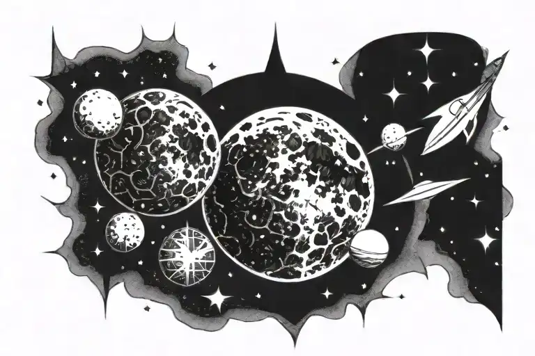 Spacex Planets Stars Moon