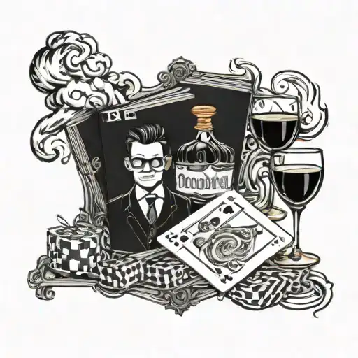 Frend Alcohol Smoke Gambling Themed