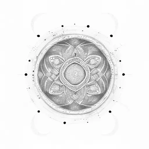 A Moon With Intricate Patterns Representing Healing And Understanding