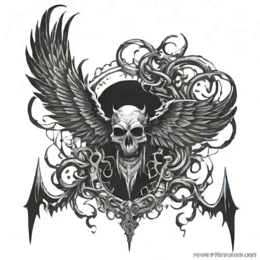 Design A Demonic Wing Followed By Word Prince