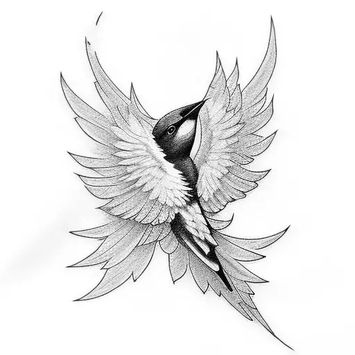 Swallow Bird And Angel