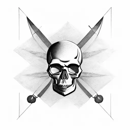 Skull Aviator Kamikaze In The Aeroplane