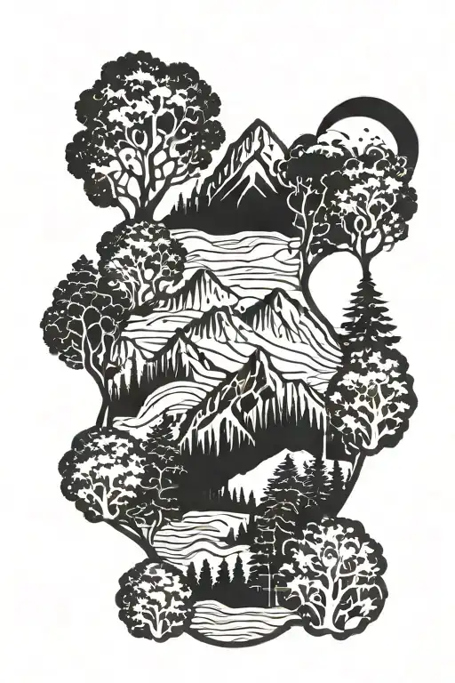 Forest And Mountain