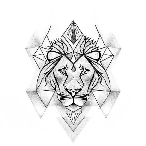 Mix Of Diamond And Lion And Triangle