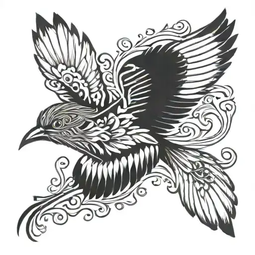 Bird Open Wings Spread