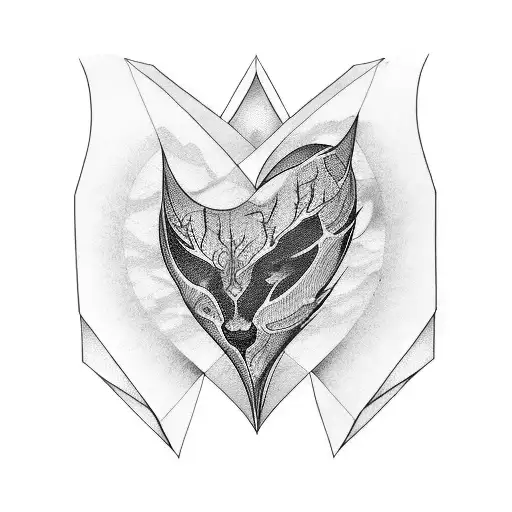 Broken Heart With Stitches & Y & L Shaped Scars